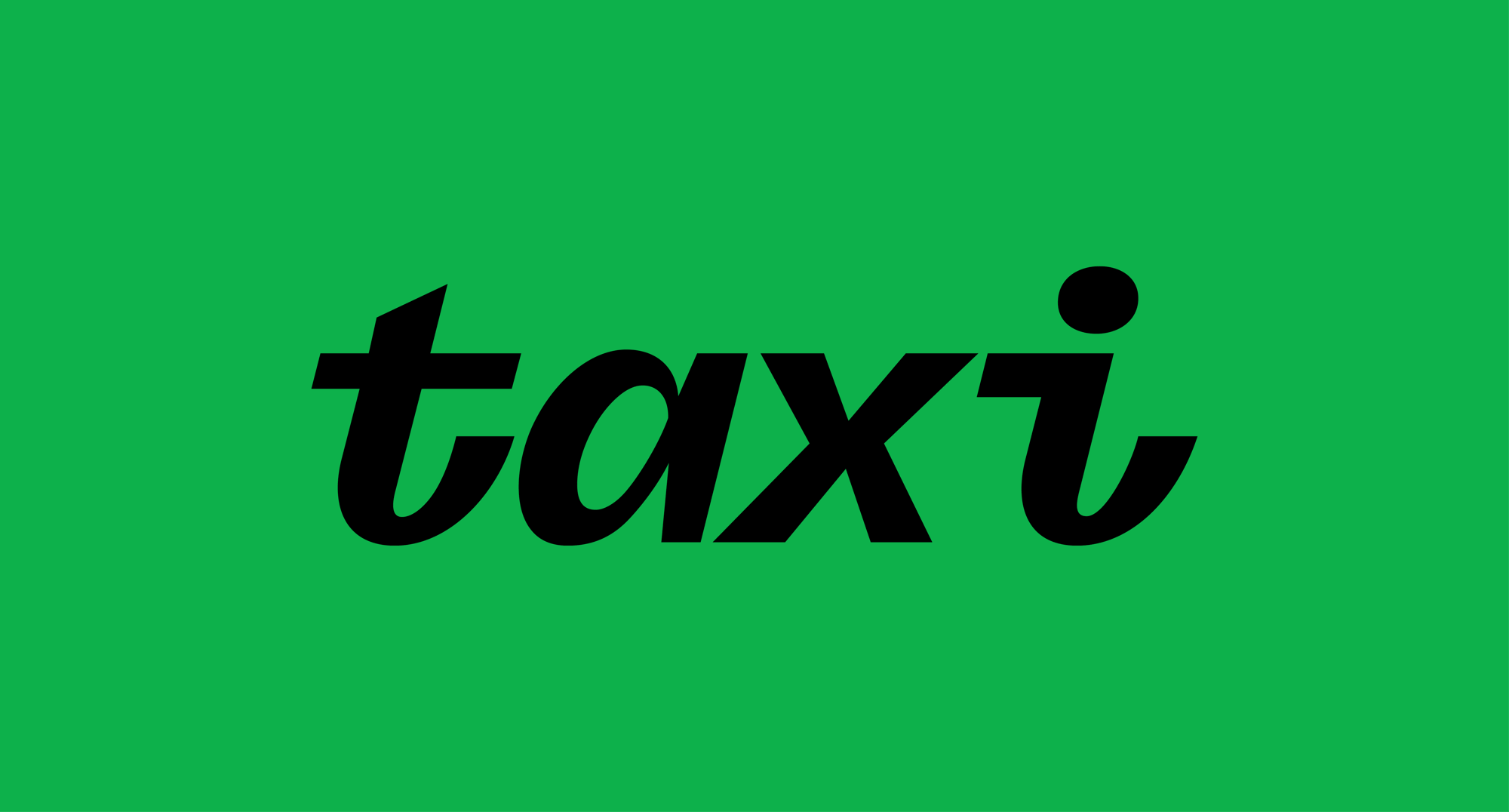 Taxi logo with green background